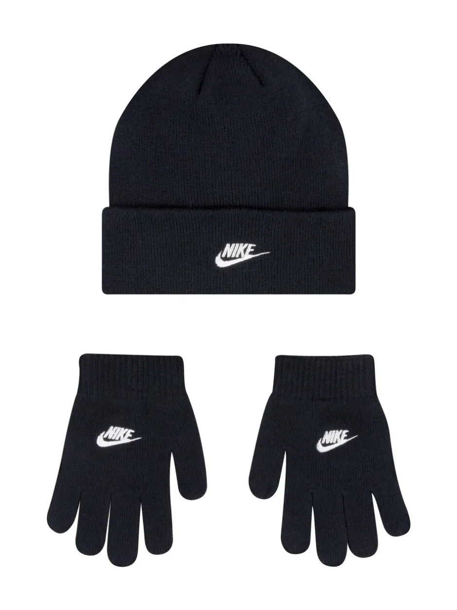 Mutsen, Handschoenen En Sjaals|Nike - Club Beanie and Glove Set Zwart
