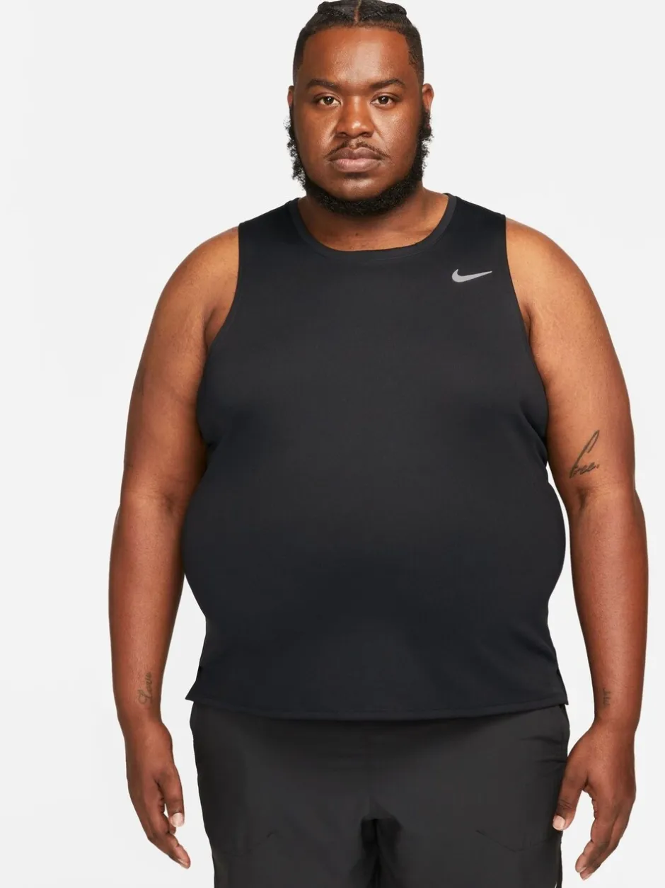 Sportkleding*Nike Zwart - Dri-FIT Miler hardloopvesttop