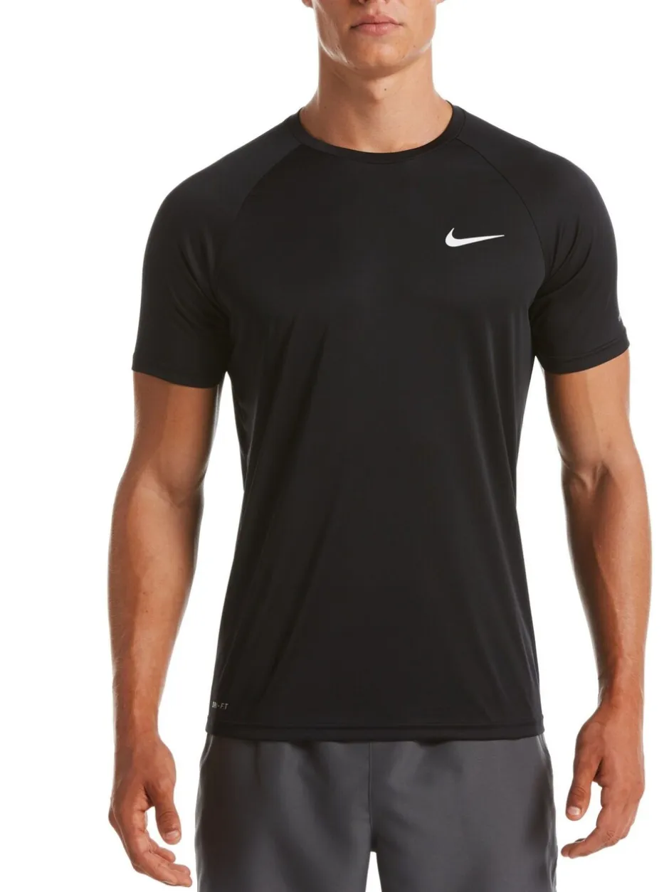 Badkleding*Nike - Hydroguard zonbeschermend surfhemd met korte mouwen Zwart