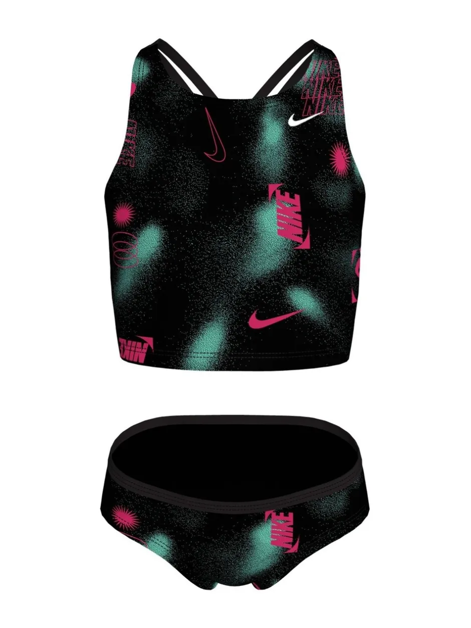 Badkleding|Nike - Merk Blast Spiderback Midkini Bikini Set Zwart
