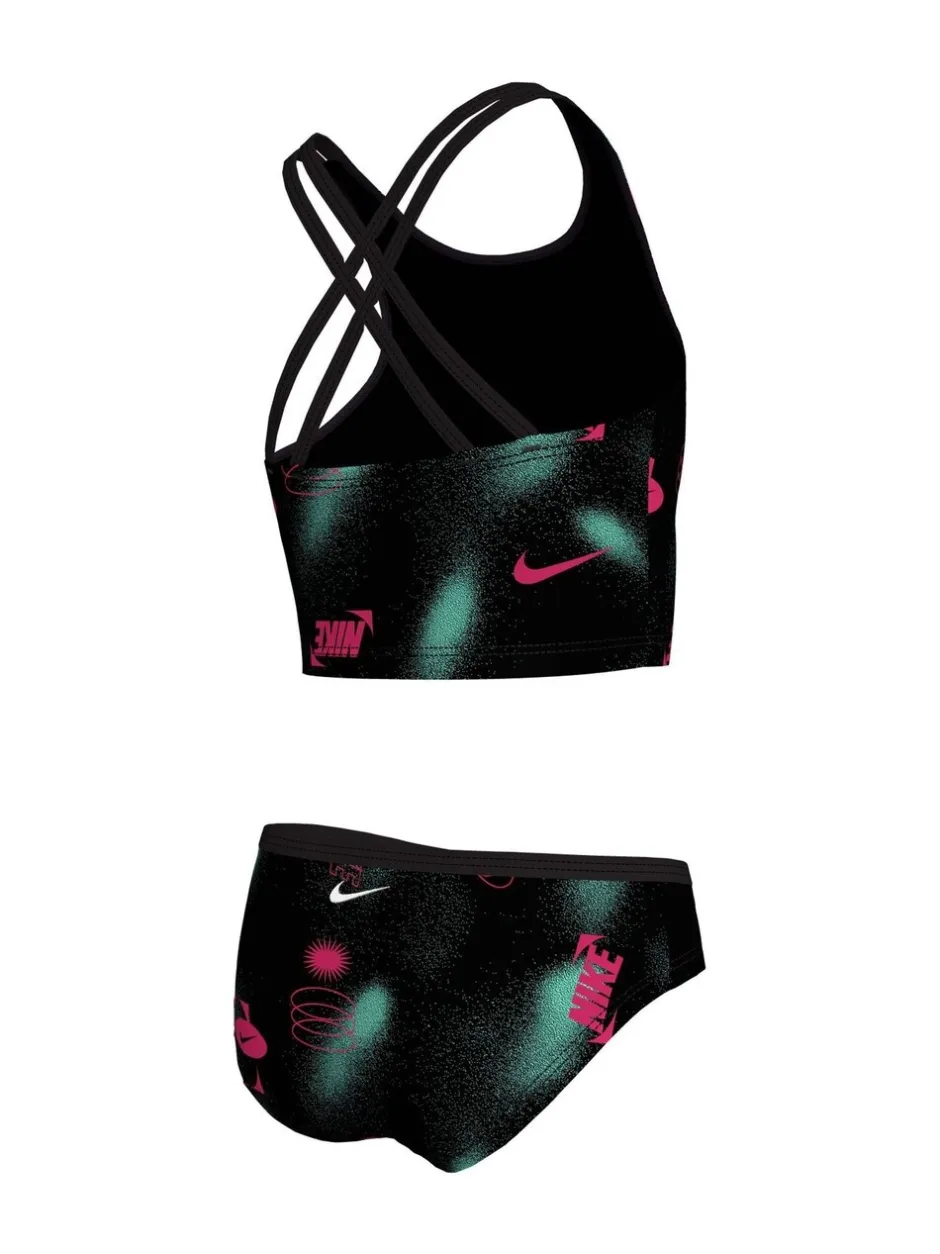 Badkleding|Nike - Merk Blast Spiderback Midkini Bikini Set Zwart