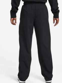 Joggingbroeken*Nike - Sportkleding Club gebreide joggingbroek met open zoom van 100% katoen Zwart