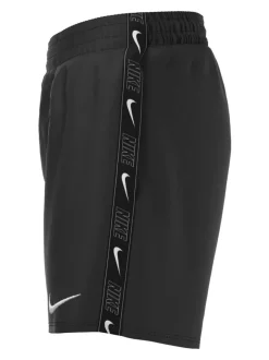 Badkleding|Badkleding|Nike - Swim Logo Tape 4 Inch Volley Shorts Zwart