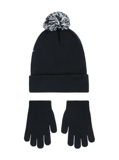 Mutsen, Handschoenen En Sjaals*Nike - Swoosh Pom Beanie and Glove Set Zwart