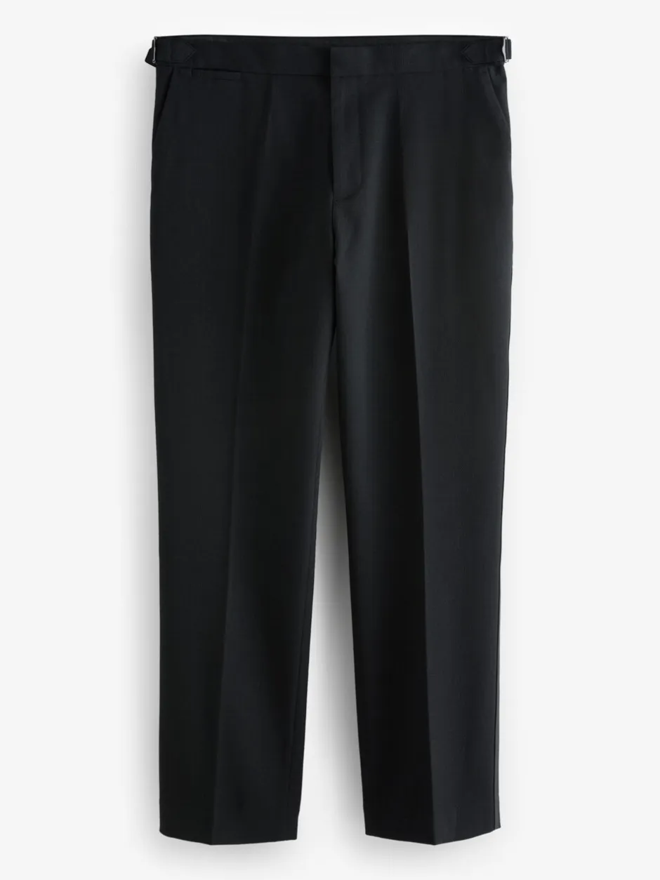 Smokings En Feestkleding|Formele Broek*Next Zwart - Normale Pasvorm - Adjustable Tuxedo Trousers With Wool