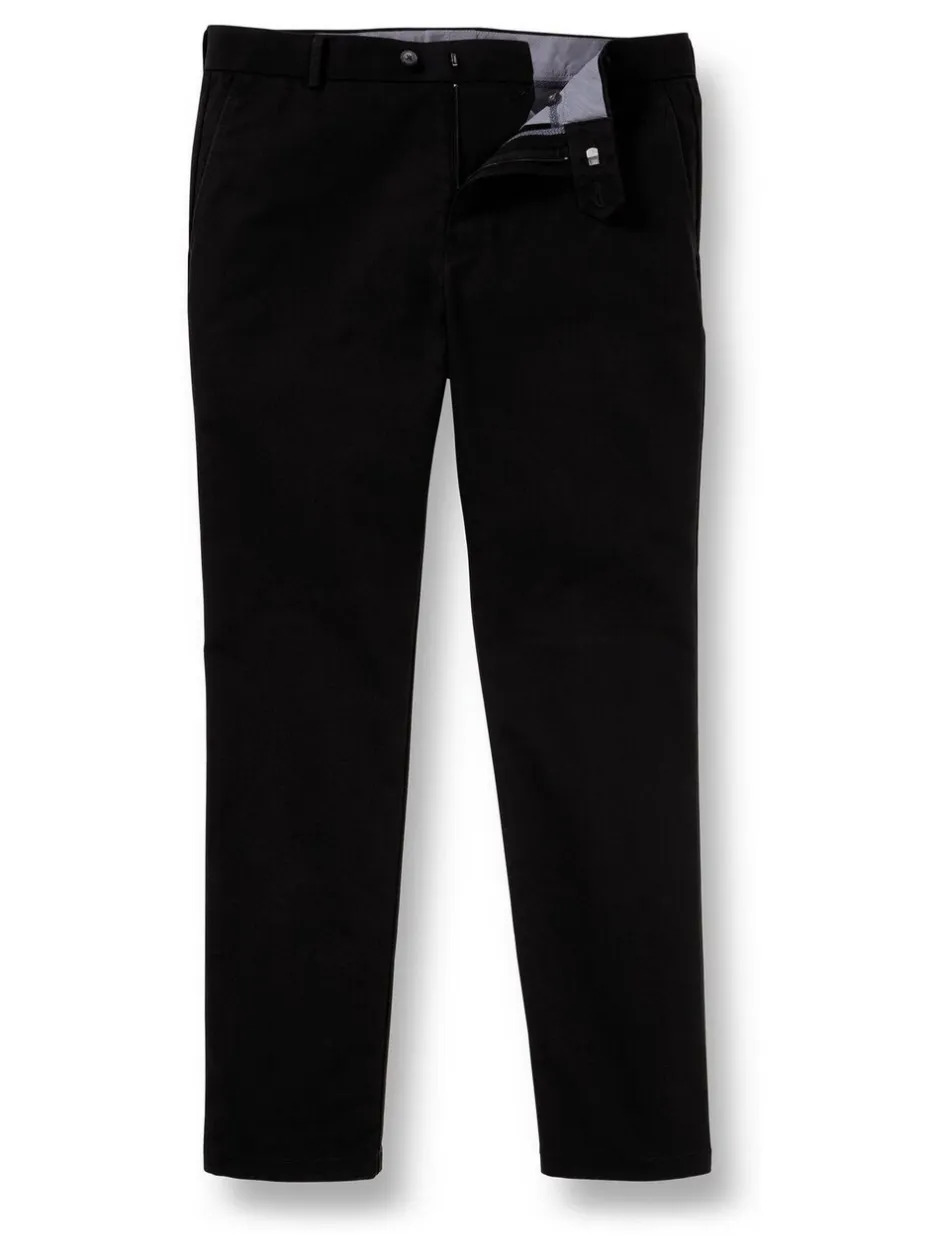 Formele Broek|Charles Tyrwhitt - Normale Pasvorm - - Ultieme strijkvrije Franse slim-fit chino Zwart