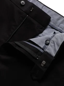 Formele Broek|Charles Tyrwhitt - Normale Pasvorm - - Ultieme strijkvrije Franse slim-fit chino Zwart