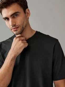T-Shirts En Hemden*Next Zwart - Normale Pasvorm - Essential katoenen T-shirts verpakking van 6