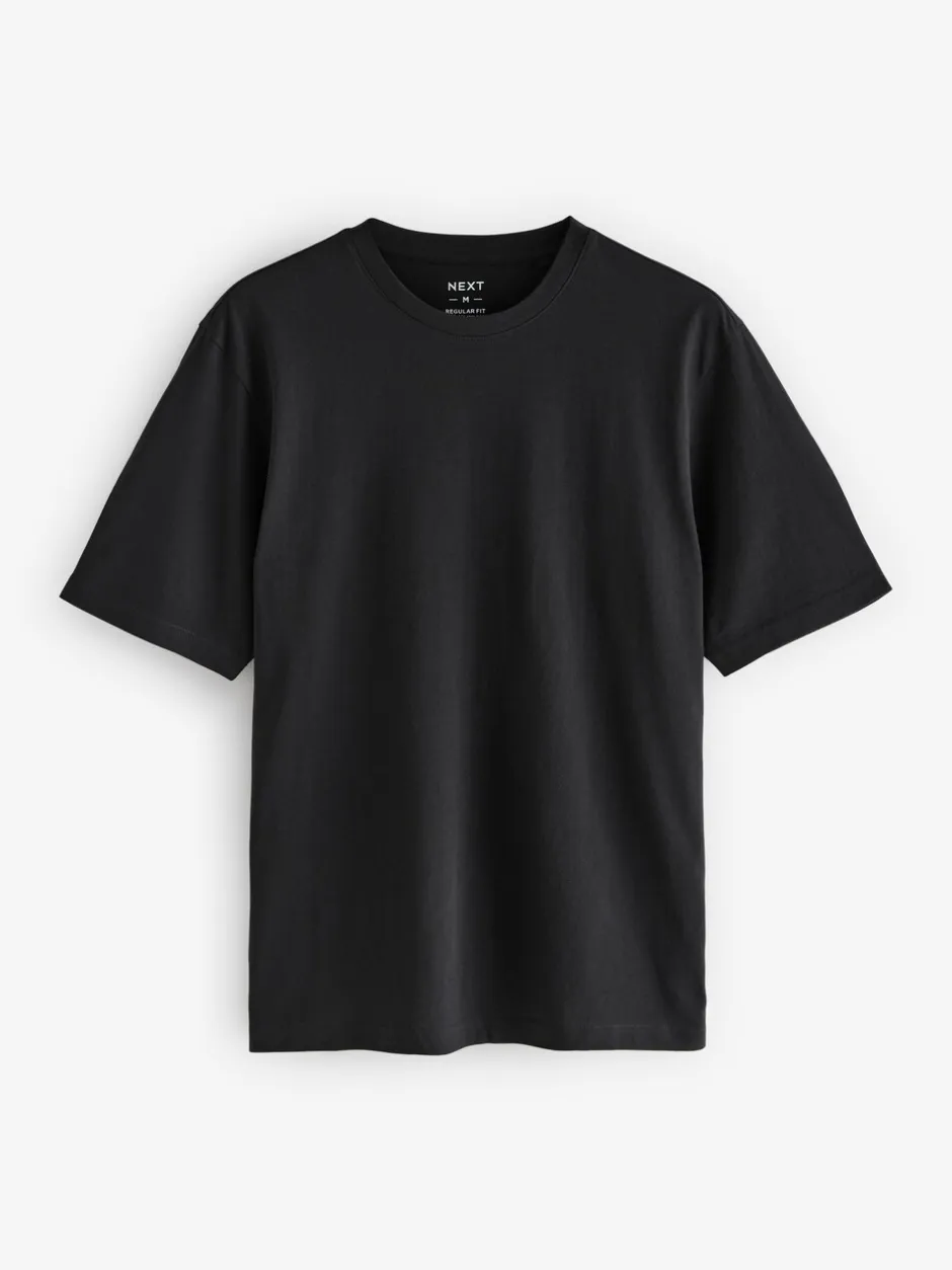 T-Shirts En Hemden*Next Zwart - Normale Pasvorm - Essential katoenen T-shirts verpakking van 6