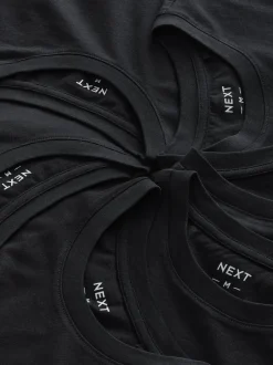T-Shirts En Hemden*Next Zwart - Normale Pasvorm - Essential katoenen T-shirts verpakking van 6