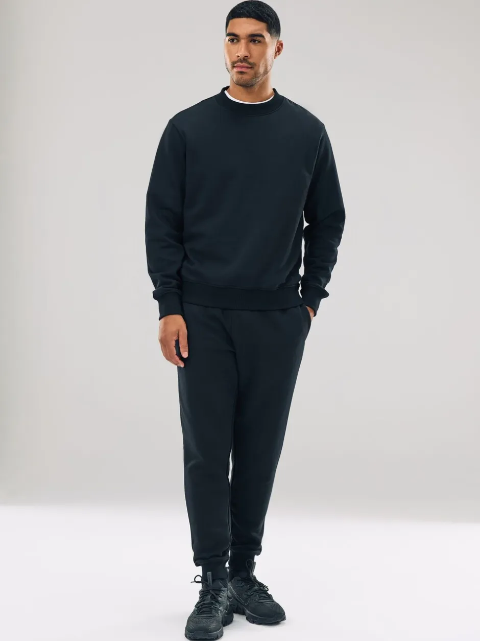 Sweaters En Hoody´S|Sweaters En Hoody´S|Next Zwart - Normale Pasvorm - Heavyweight Cotton Rich Crew Neck Sweatshirt