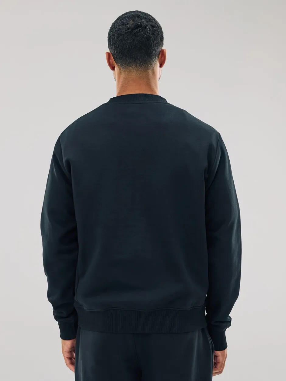 Sweaters En Hoody´S|Sweaters En Hoody´S|Next Zwart - Normale Pasvorm - Heavyweight Cotton Rich Crew Neck Sweatshirt