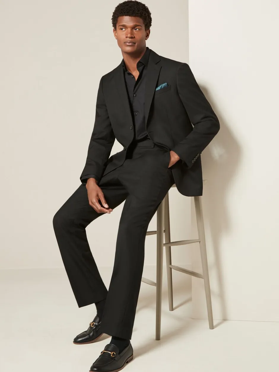 Blazers En Business-Jasjes|Pakken|Next - Normale Pasvorm - Kostuum met textuur: colbert Zwart