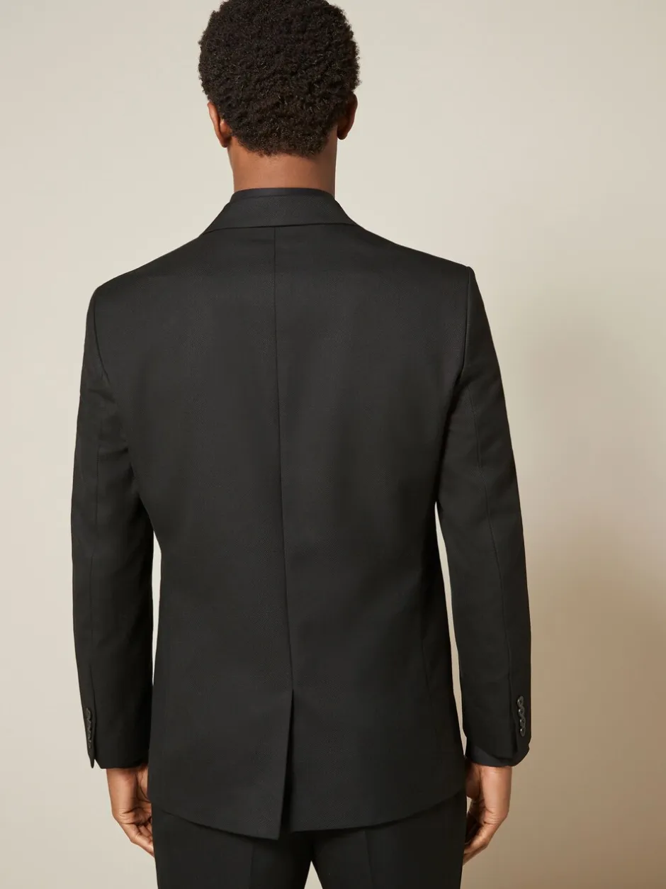 Blazers En Business-Jasjes|Pakken|Next - Normale Pasvorm - Kostuum met textuur: colbert Zwart