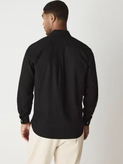 Shirts*Next Zwart - Normale Pasvorm - Oxford-hemd met lange mouwen