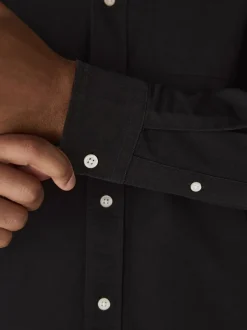 Shirts*Next Zwart - Normale Pasvorm - Oxford-hemd met lange mouwen
