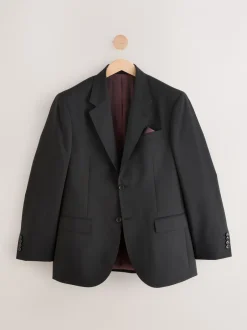 Blazers En Business-Jasjes|Pakken*Next - Normale Pasvorm - Signature Nova Fides 100% Italian Wool Suit Jacket Zwart