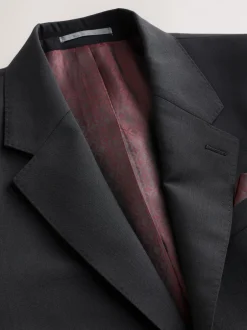 Blazers En Business-Jasjes|Pakken*Next - Normale Pasvorm - Signature Nova Fides 100% Italian Wool Suit Jacket Zwart