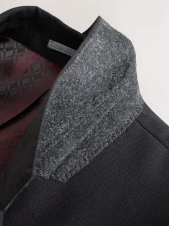 Blazers En Business-Jasjes|Pakken*Next - Normale Pasvorm - Signature Nova Fides 100% Italian Wool Suit Jacket Zwart