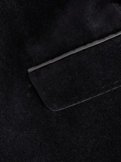 Smokings En Feestkleding|Next - Normale Pasvorm - Signature Pontoglio Italiaanse fluwelen blazer Zwart