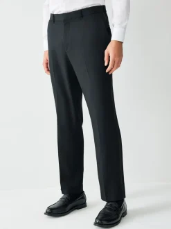 Smokings En Feestkleding|Broeken En Chino's*Next Zwart - Normale Pasvorm - Smokingpantalon met biesdetail en textuur