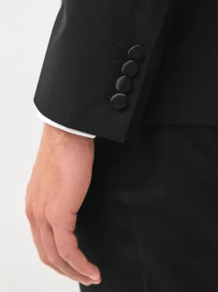 Smokings En Feestkleding|Blazers En Business-Jasjes|Next Zwart - Normale Pasvorm - Smoking: colbert