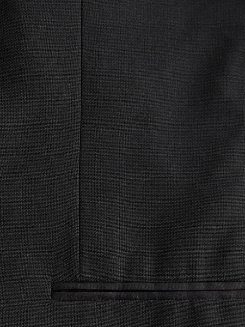 Smokings En Feestkleding|Blazers En Business-Jasjes|Next Zwart - Normale Pasvorm - Smoking: colbert