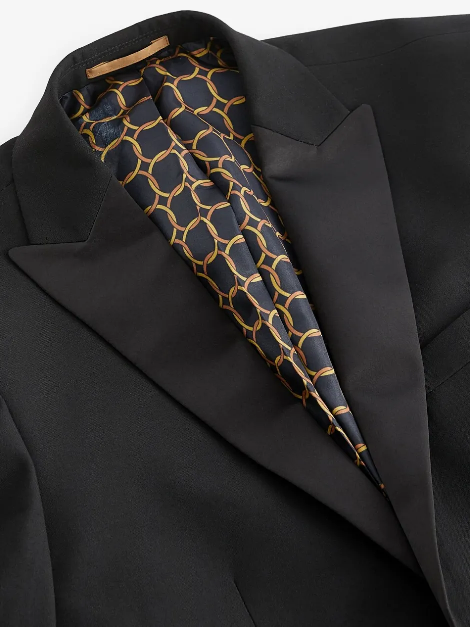 Smokings En Feestkleding|Blazers En Business-Jasjes|Next Zwart - Normale Pasvorm - Smoking: colbert