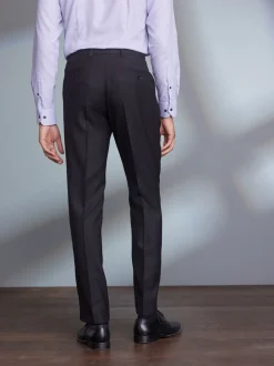 Formele Broek|Next - Normale Pasvorm - Signature - 100% Wollen broek met Motion Flex-tailleband Zwart