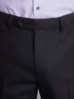 Formele Broek|Next - Normale Pasvorm - Signature - 100% Wollen broek met Motion Flex-tailleband Zwart