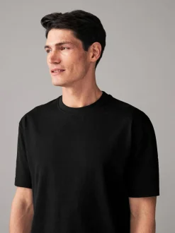 T-Shirts En Hemden*Next Zwart - Normale Pasvorm - Zwaar T-shirt