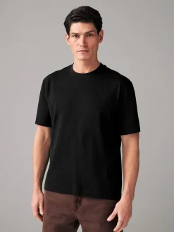 T-Shirts En Hemden*Next Zwart - Normale Pasvorm - Zwaar T-shirt