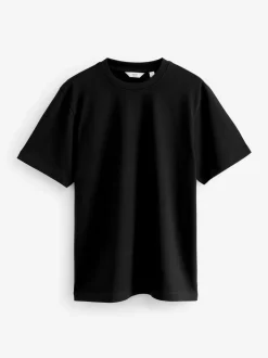 T-Shirts En Hemden*Next Zwart - Normale Pasvorm - Zwaar T-shirt