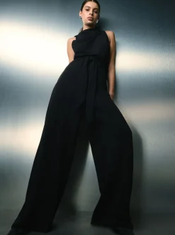 Jumpsuits En Playsuits|Next - Occasion Cowl Neck Sleeveless Jersey Jumpsuit Zwart