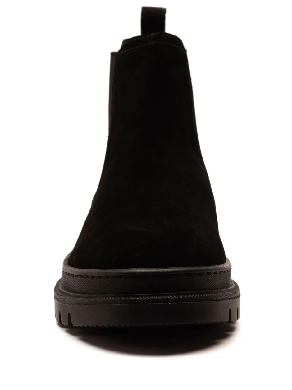 Boots*Off The Hook - Harrison Suede Leather Formal Chelsea Boots Zwart