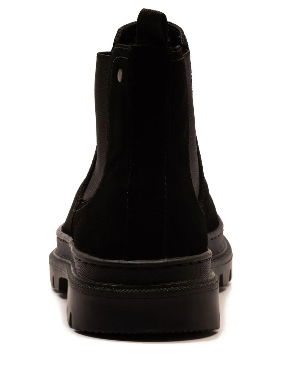 Boots*Off The Hook - Harrison Suede Leather Formal Chelsea Boots Zwart