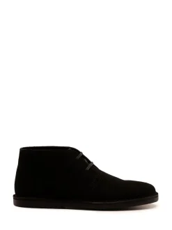 Boots*Off The Hook - Sahara suède leren Desert Chukka Vetersluiting Boots Zwart