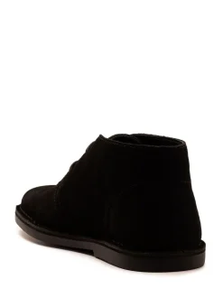 Boots*Off The Hook - Sahara suède leren Desert Chukka Vetersluiting Boots Zwart