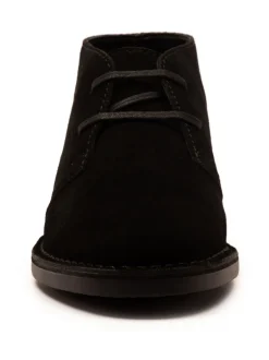Boots*Off The Hook - Sahara suède leren Desert Chukka Vetersluiting Boots Zwart