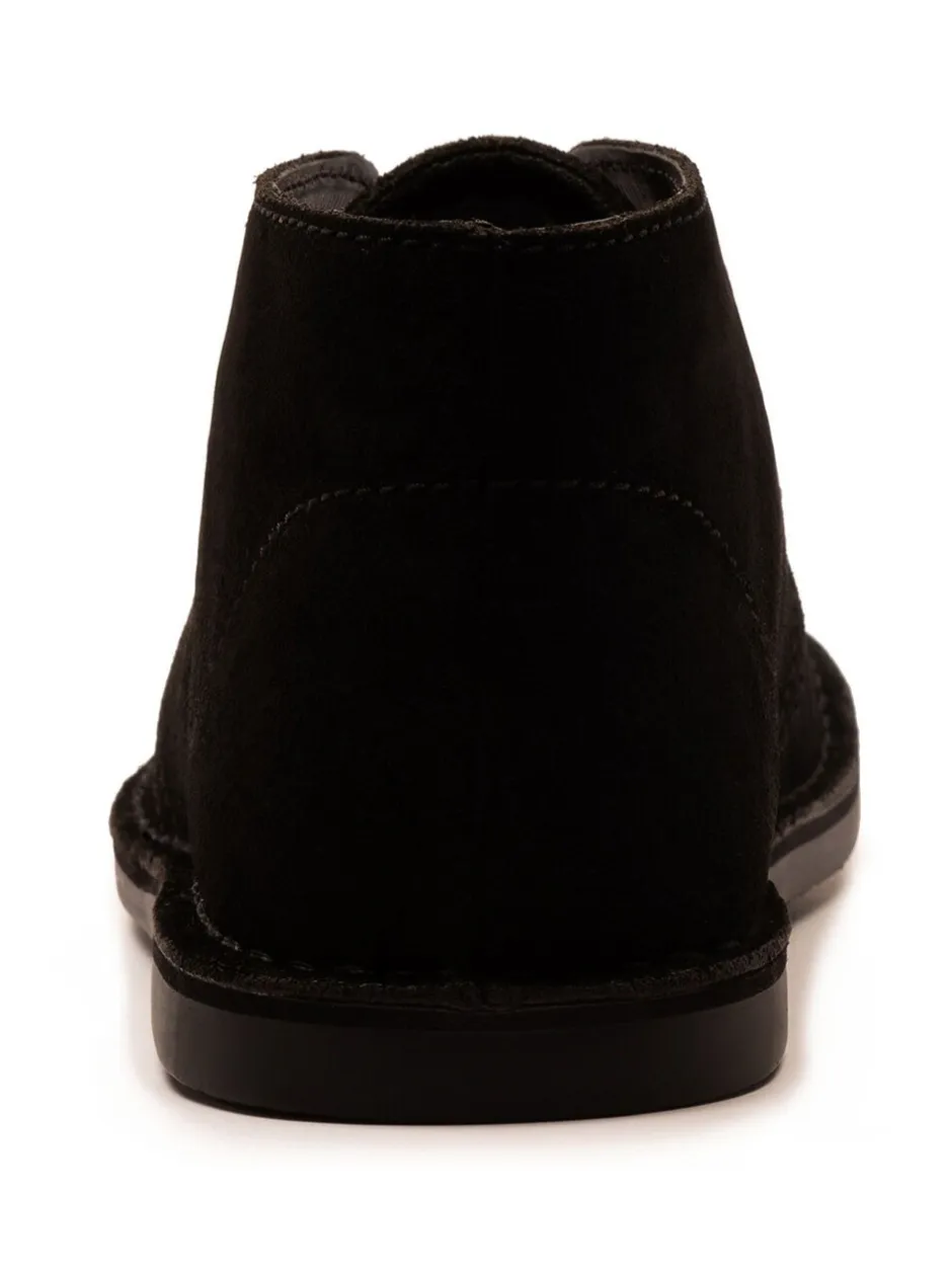 Boots*Off The Hook - Sahara suède leren Desert Chukka Vetersluiting Boots Zwart