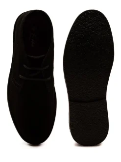 Boots*Off The Hook - Sahara suède leren Desert Chukka Vetersluiting Boots Zwart