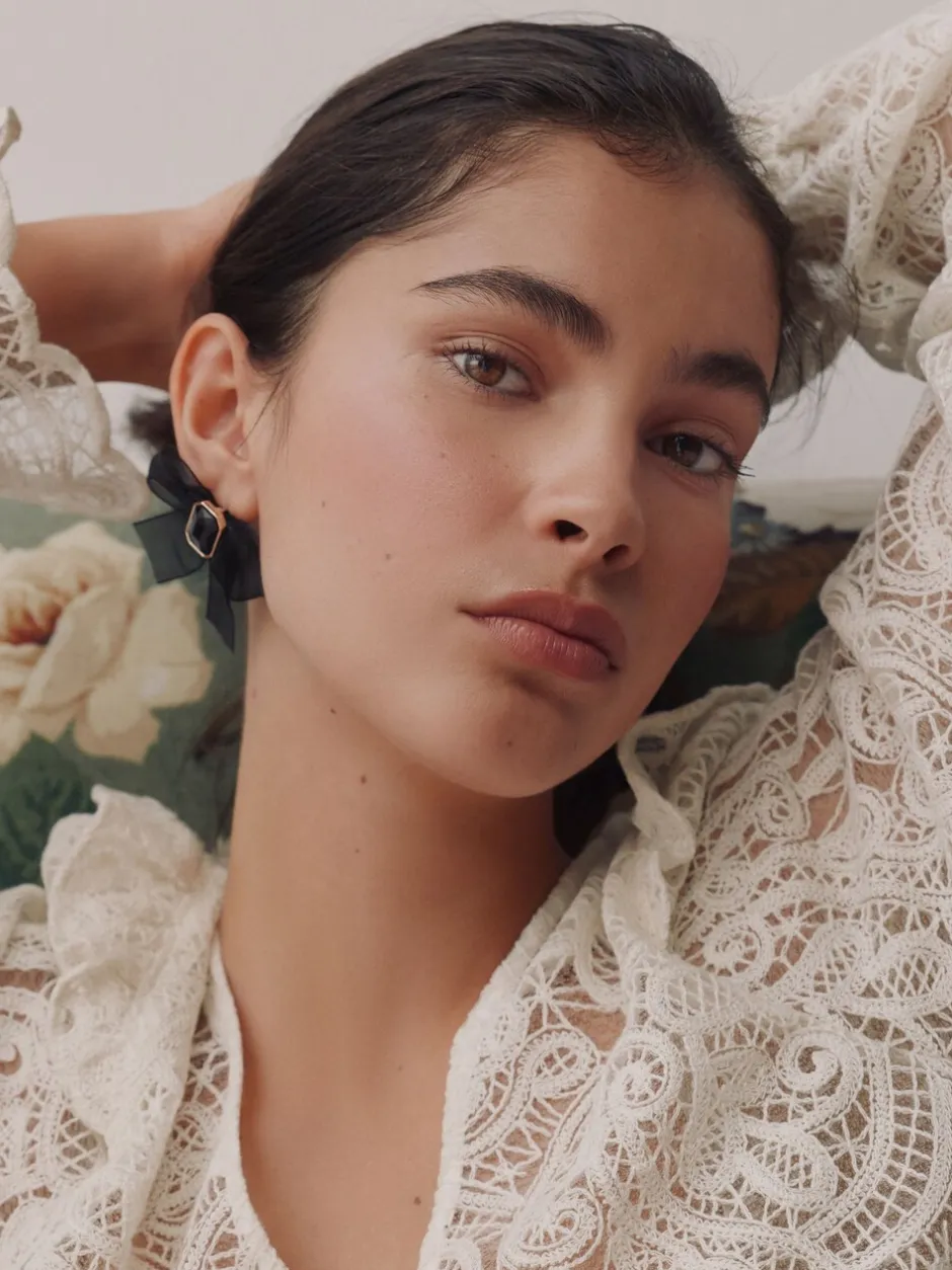 Sieraden*Next Zwart - Organza Bow Stud Earrings