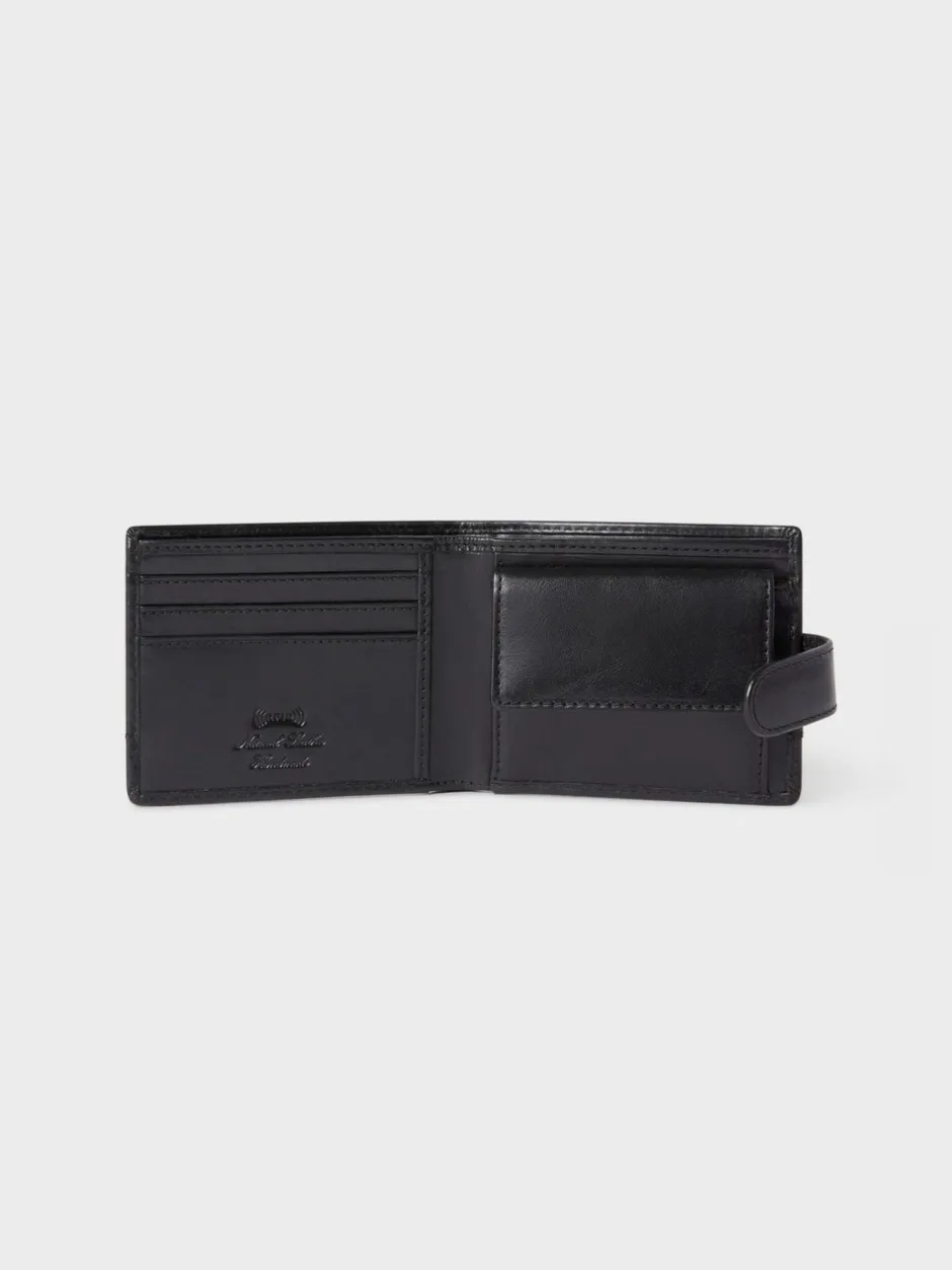 Portemonnees|Osprey London - - The London bruine leren portemonnee Zwart