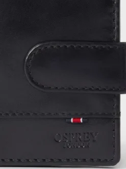 Portemonnees|Osprey London - - The London bruine leren portemonnee Zwart