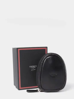 Portemonnees*Osprey London - Leather Charger Pouch Zwart