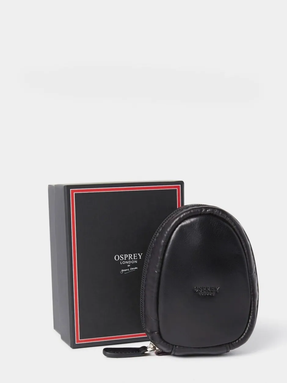 Portemonnees*Osprey London - Leather Charger Pouch Zwart