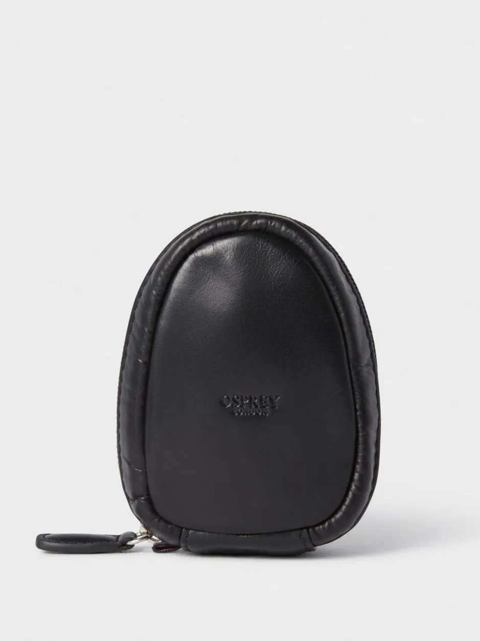 Portemonnees*Osprey London - Leather Charger Pouch Zwart