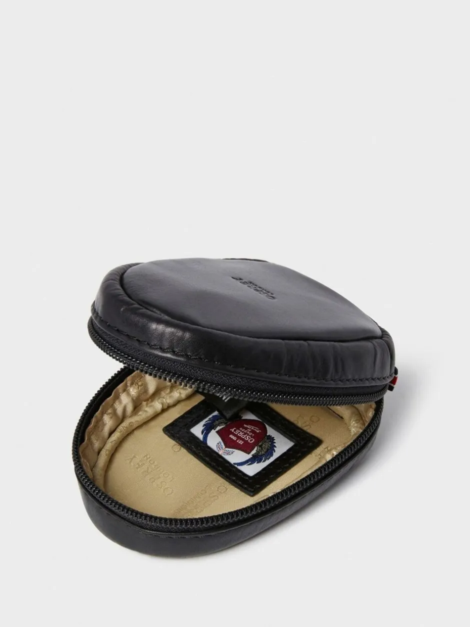 Portemonnees*Osprey London - Leather Charger Pouch Zwart
