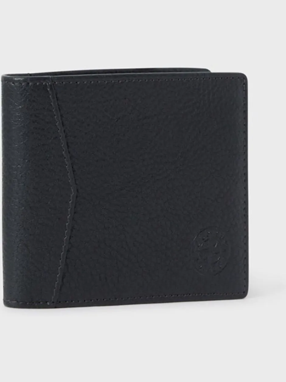 Portemonnees|Osprey London - The Compass leren Portemonnee Zwart
