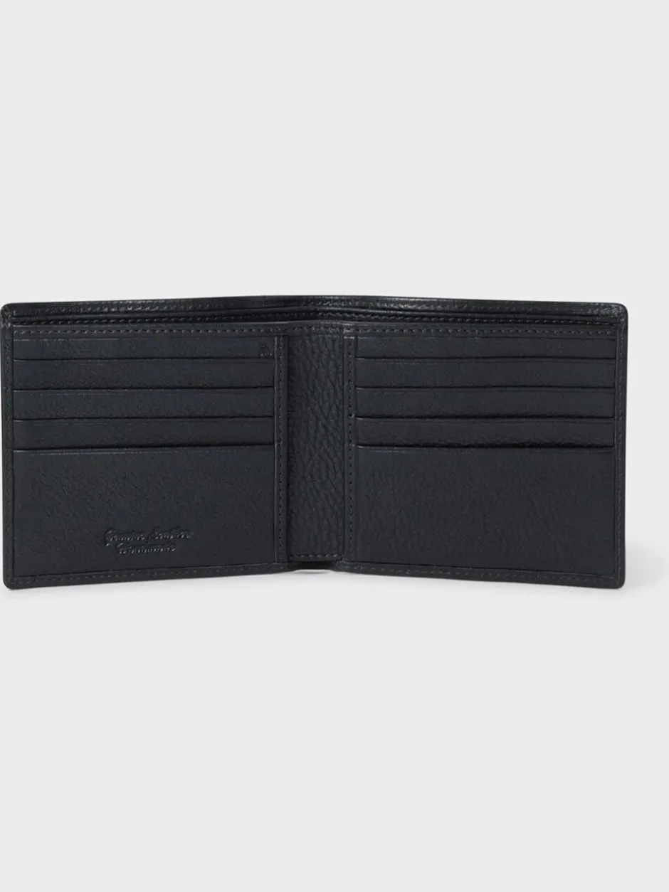 Portemonnees|Osprey London - The Compass leren Portemonnee Zwart